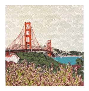 Leafing San Francisco Clare Halifax silk screen print landscape
