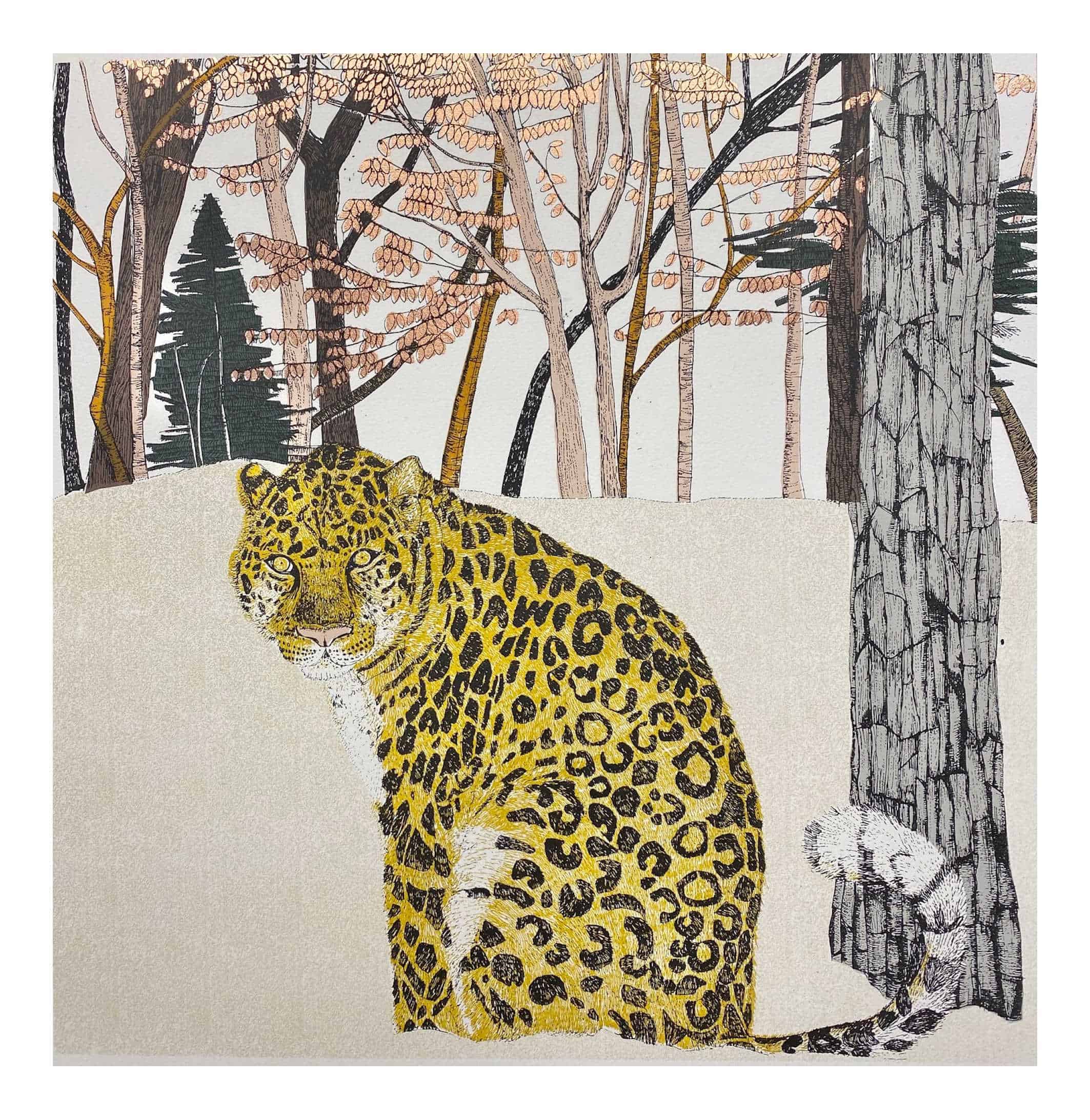 Amur Leopard Fabric, Wallpaper and Home Decor